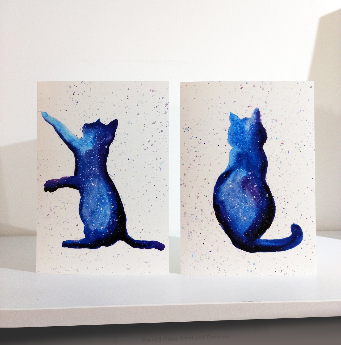 Set of 4 Cat Greeting Cards