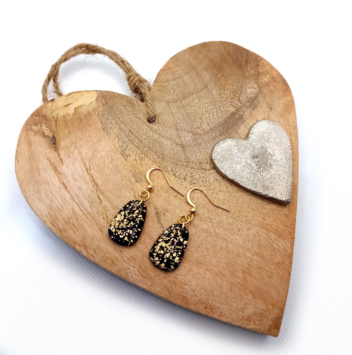 Sparkle Gold Leaf Earrings