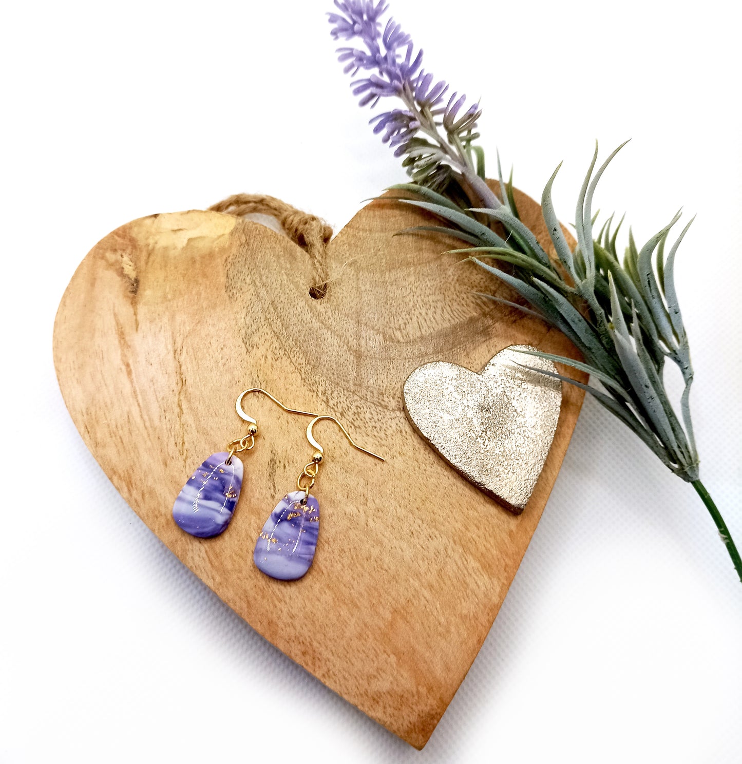 Lavender Sparkle Drop Earrings
