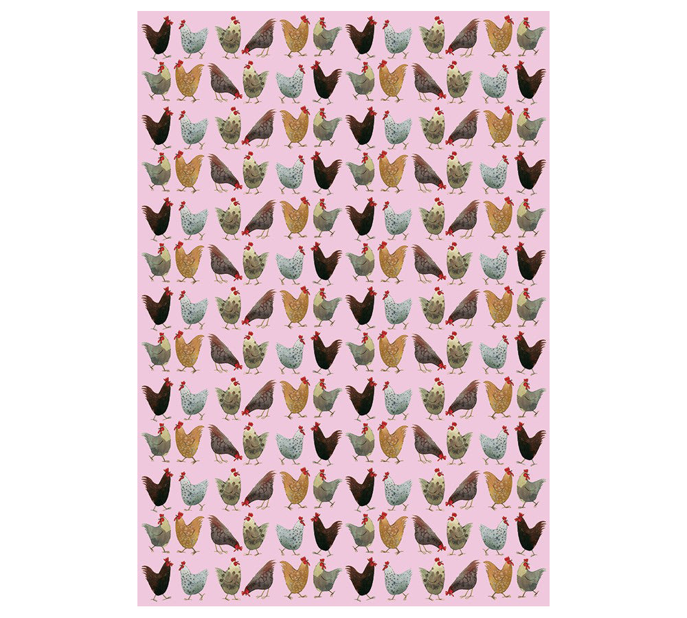 Chickens Tea Towel