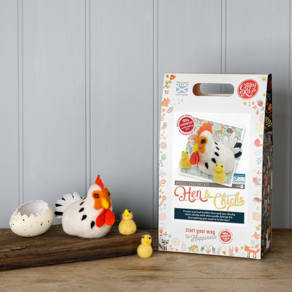 Hen and Chicks Needle Felting Craft Kit