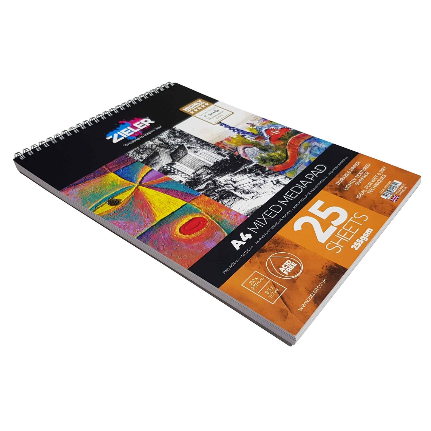 A4 Spiral Bound Mixed Media Paper Pad
