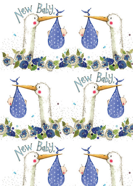 New Baby Boy - Loose Sheet Gift Wrap