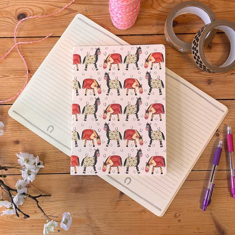 Horsing Around Large Soft Notebook