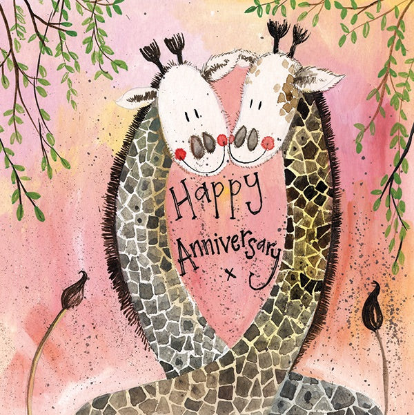 Giraffes Anniversary Card