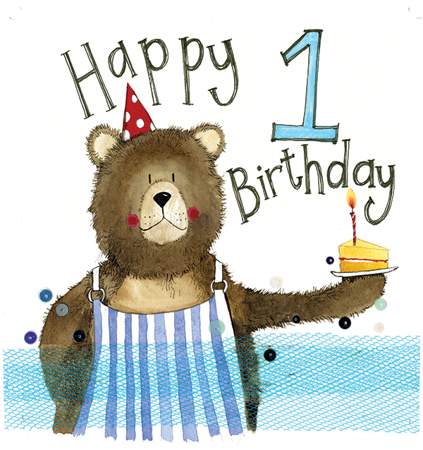 1st Birthday Boy Greeting Card