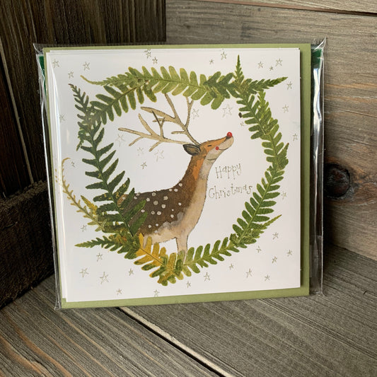 Deer Foliage Christmas Card Pack