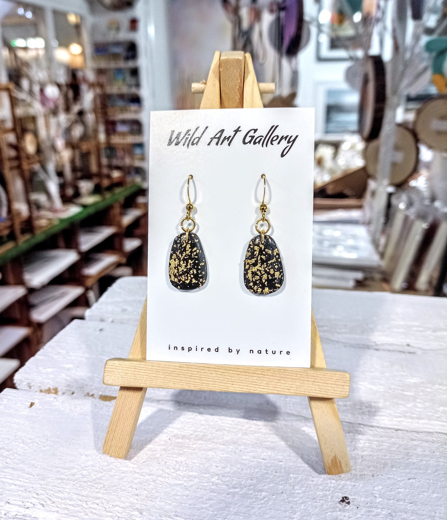Sparkle Gold Leaf Earrings