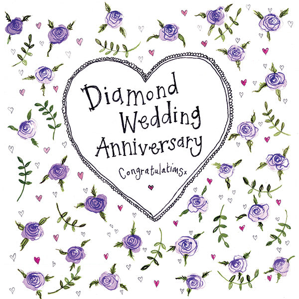 Diamond Wedding Anniversary Greeting Card