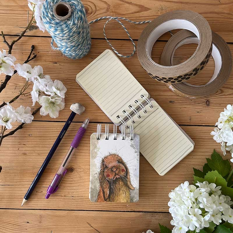 Misty Rabbit Small Spiral Bound Notepad