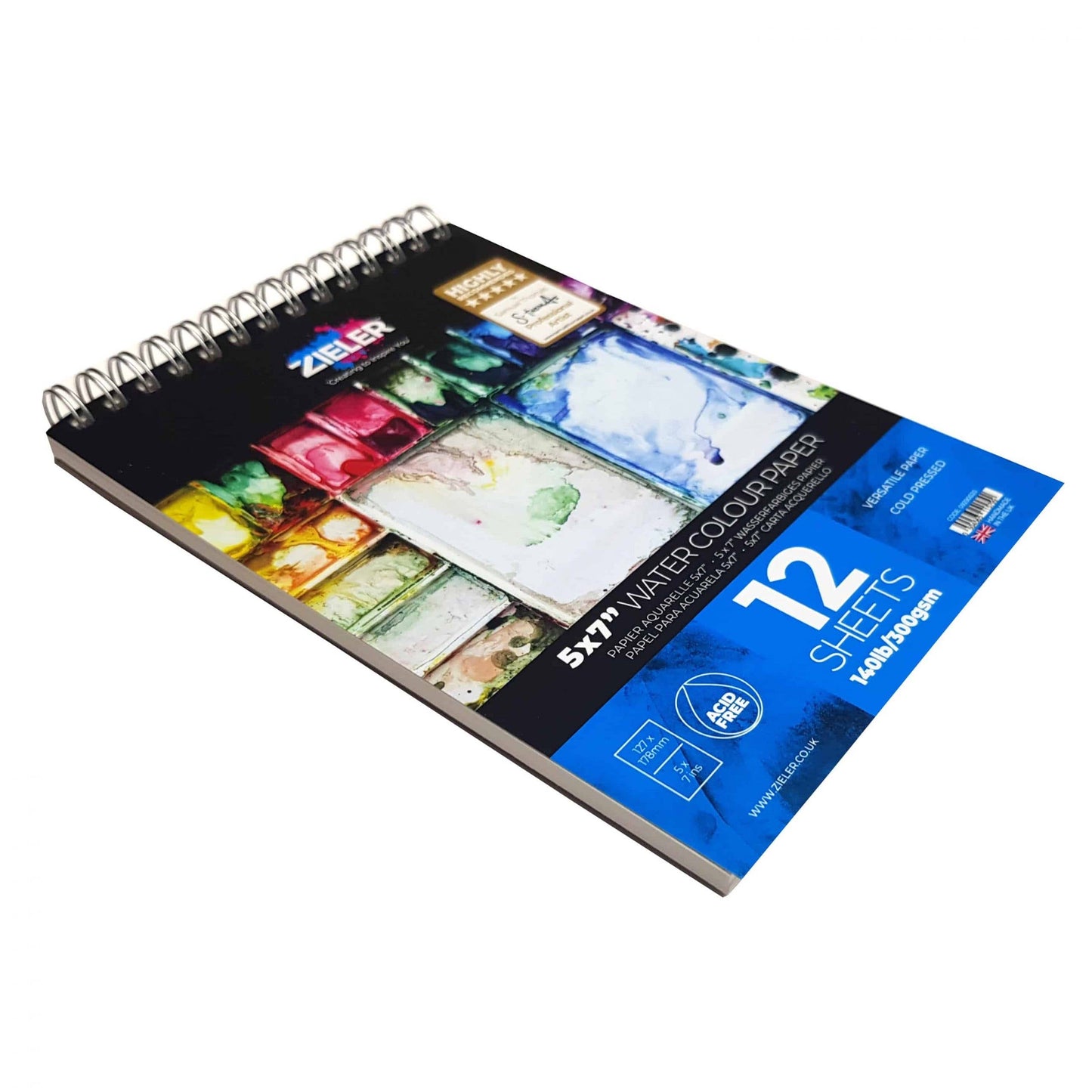 5"x7" Travel Watercolour Paper Spiral Pad
