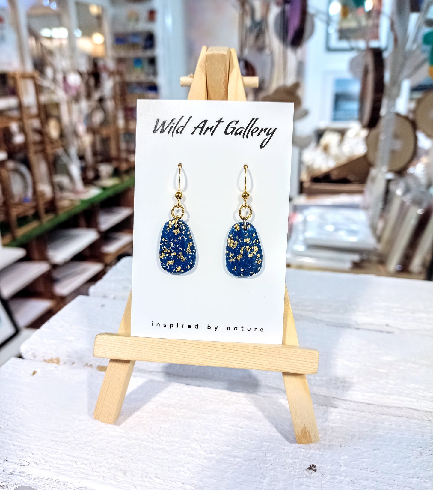 Sparkle Gold Leaf Earrings