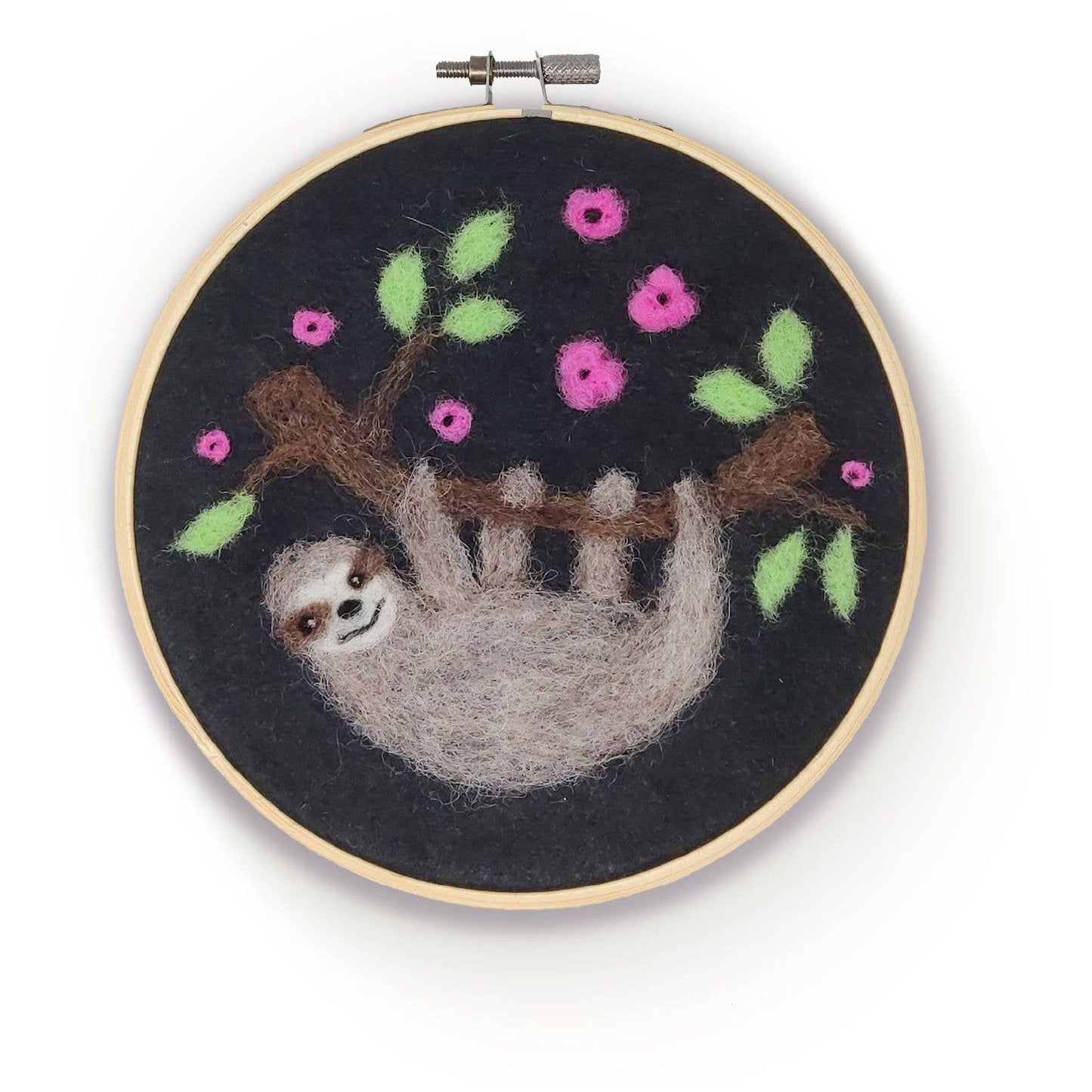 Sloth In A Hoop Needle Felting Craft Kit