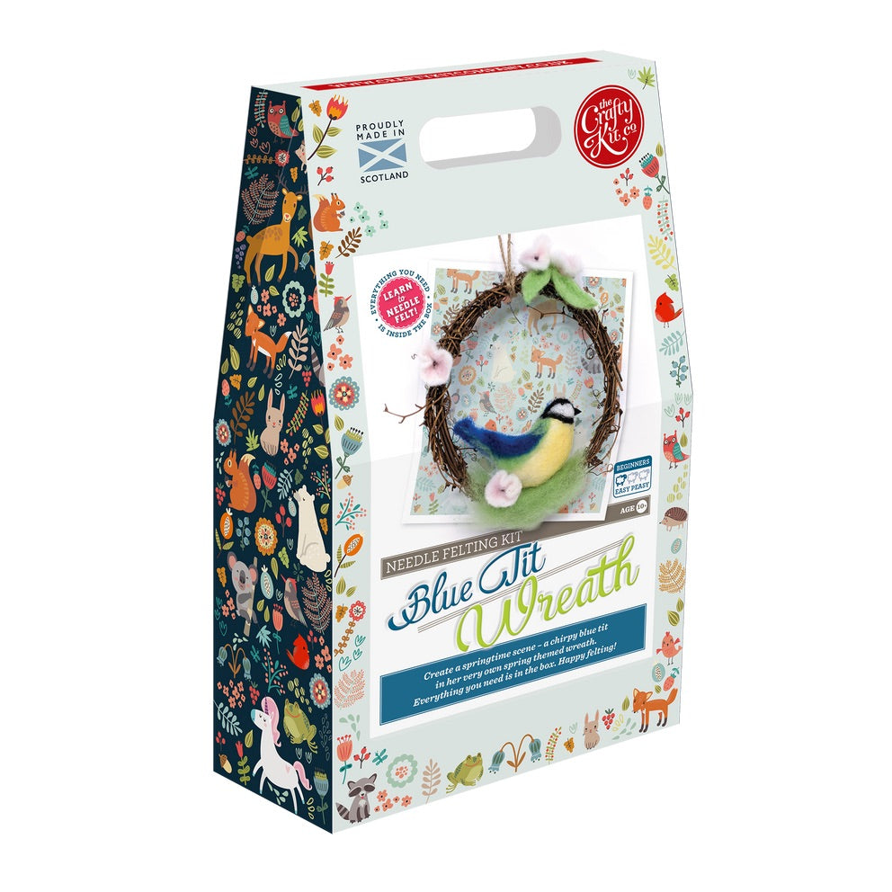 Spring Blue Tit Wreath Needle Felting Craft Kit