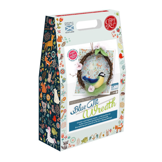Spring Blue Tit Wreath Needle Felting Craft Kit