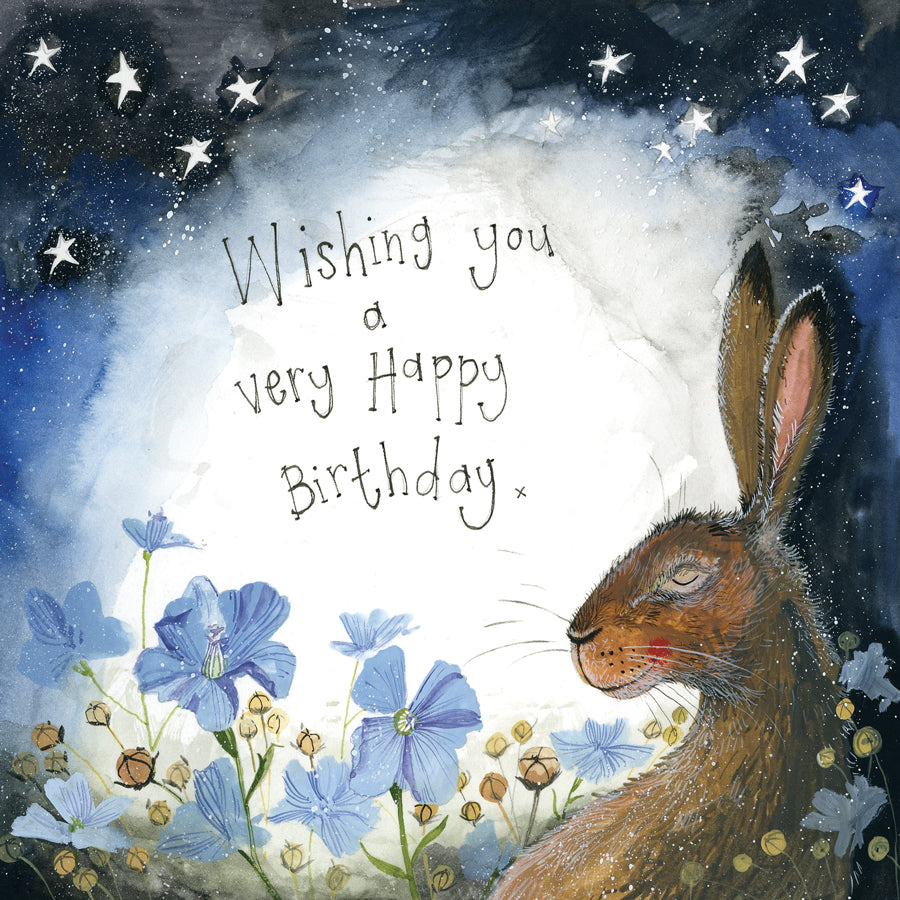 Starlight Hare Greeting Card