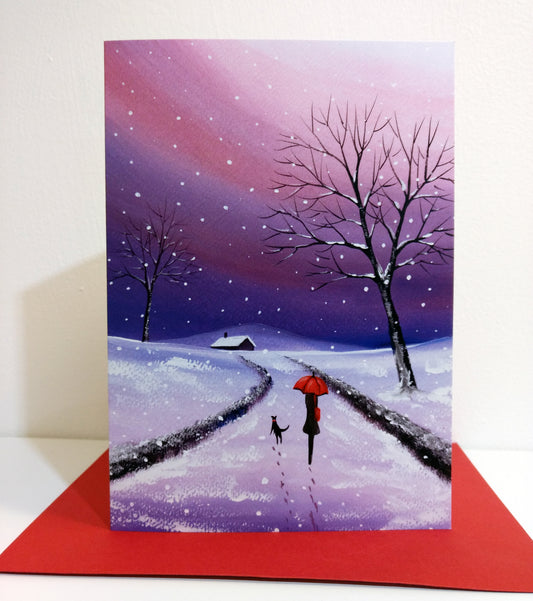 Winter Snow Greeting Card