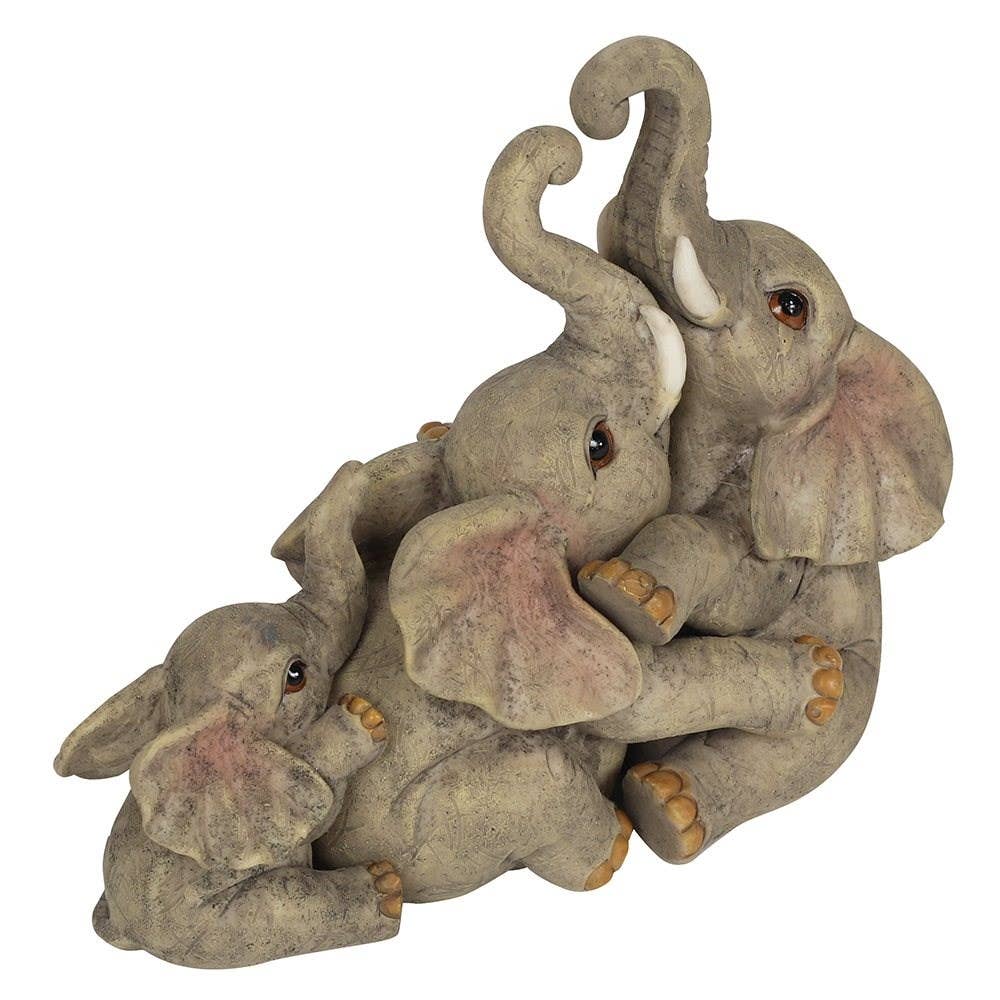 Elephant Family Ornament Figurine