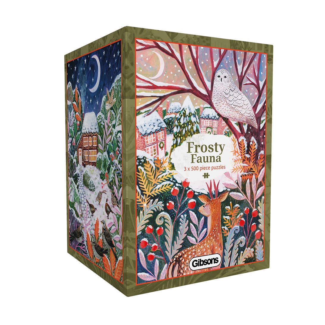 Frosty Fauna 3 x 500 Piece Jigsaw Puzzles