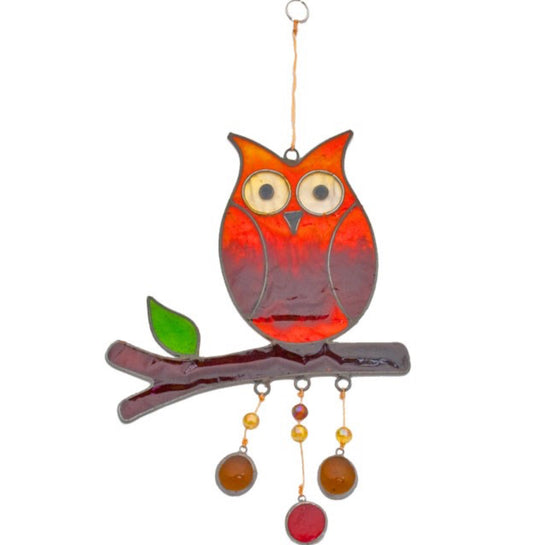 Owl on a Branch Suncatcher