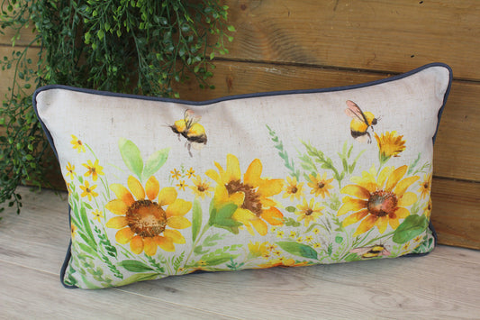 Sunflower Bees Cushion