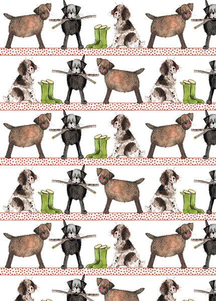 Country Dogs - Bagged Gift Wrap with Tags