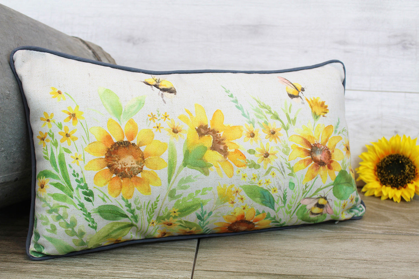 Sunflower Bees Cushion