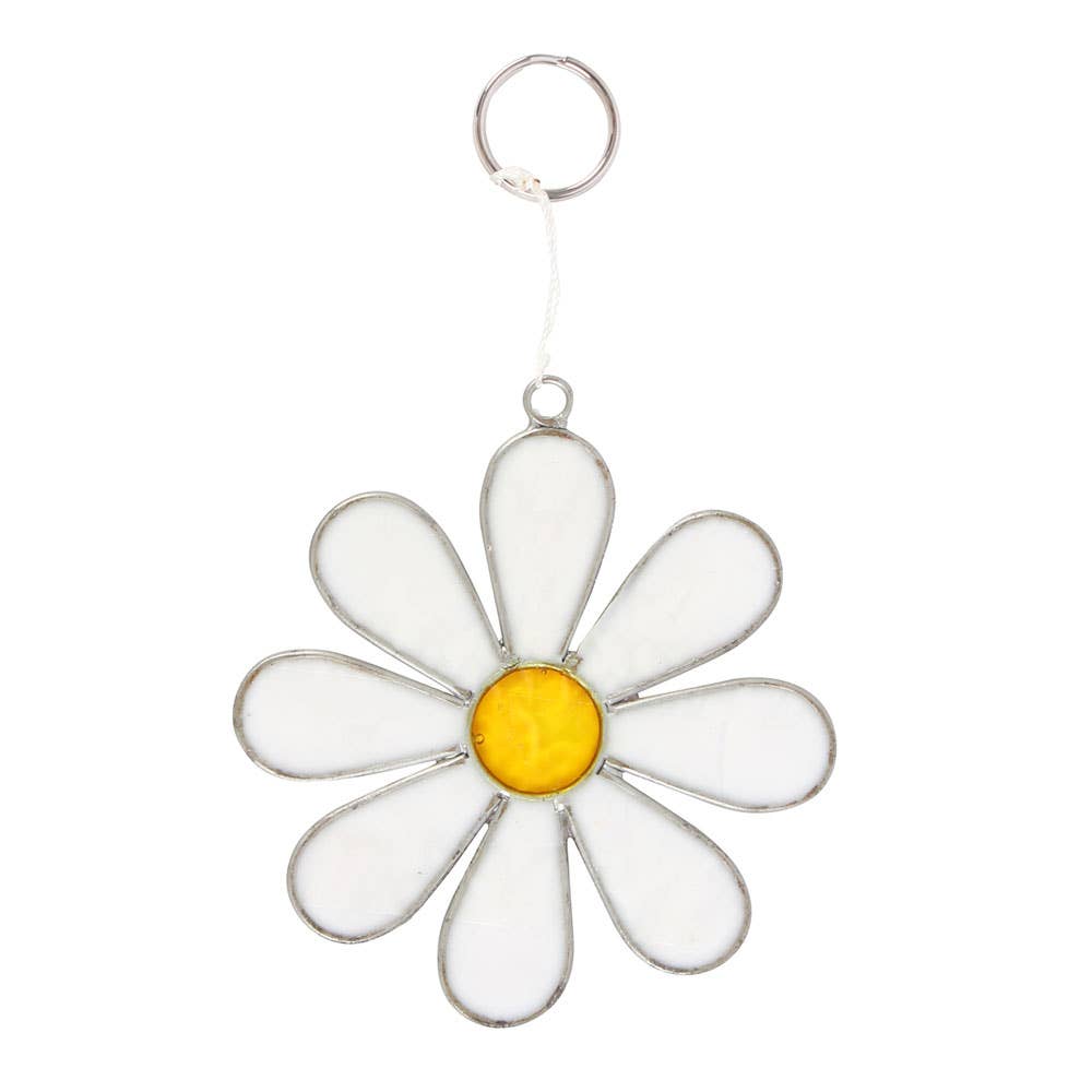 White Daisy Flower Suncatcher