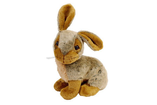 Rabbit Doorstop Large Brown Plush Fabric