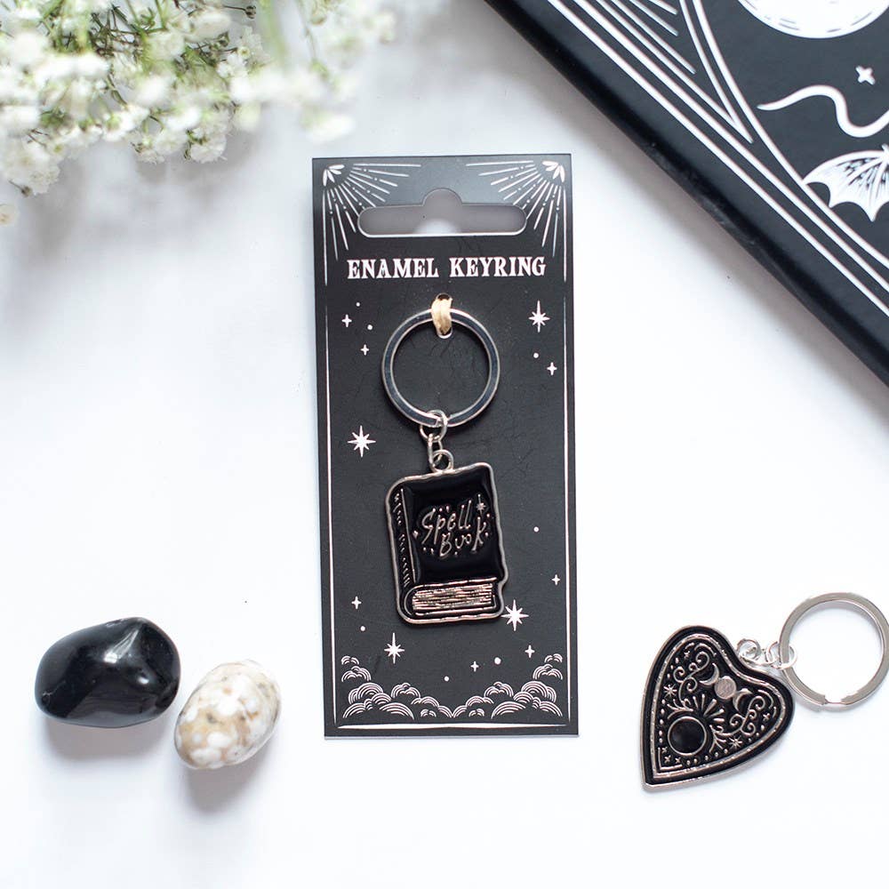 Black Spell Book Keyring