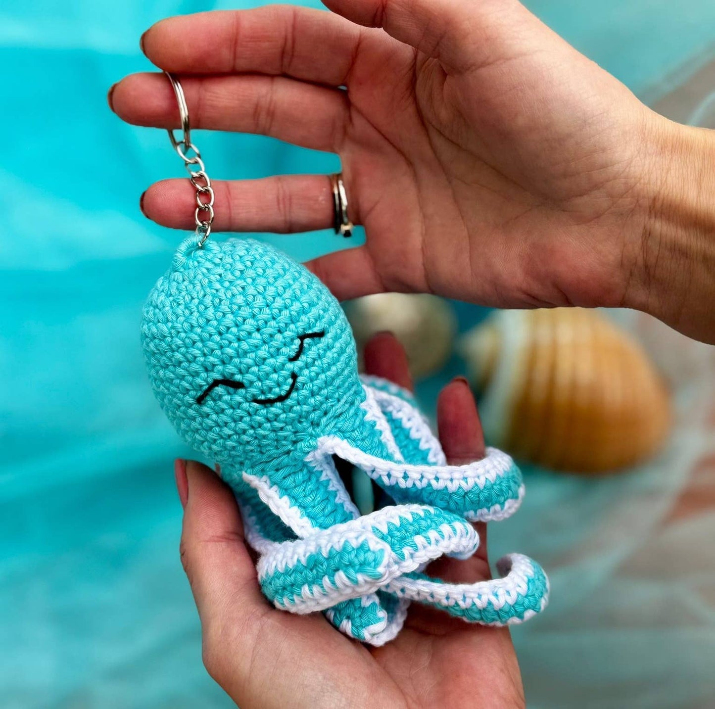 Knitty Critters Sealife Keyrings - Octopus