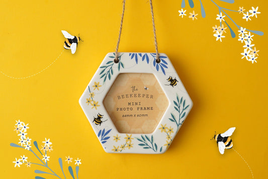 Mini Ceramic Bee Photo Frame