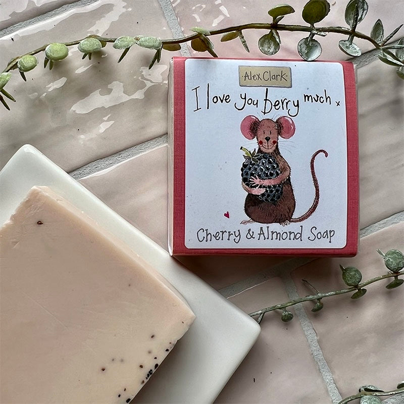 I love you berry much - Cherry & Almond Soap
