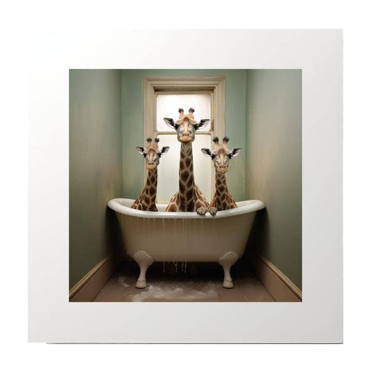 Photography Collage Giraffe Art Print