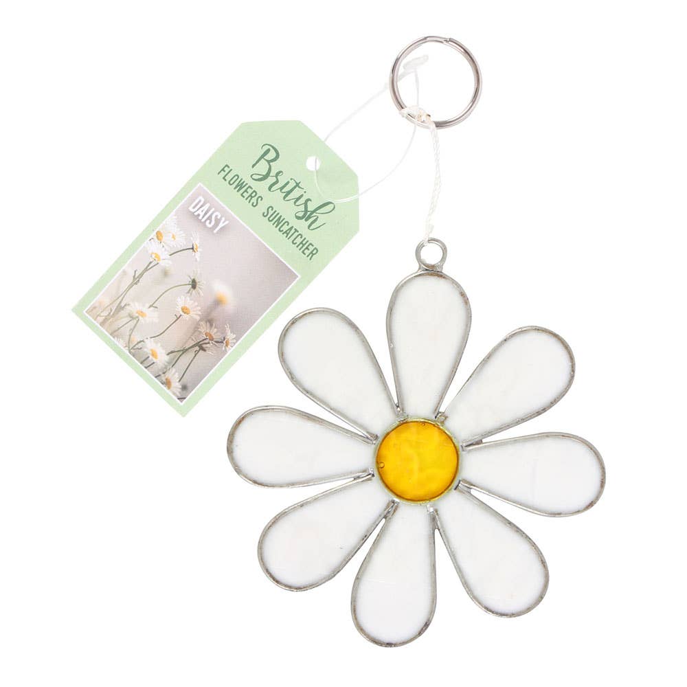 White Daisy Flower Suncatcher