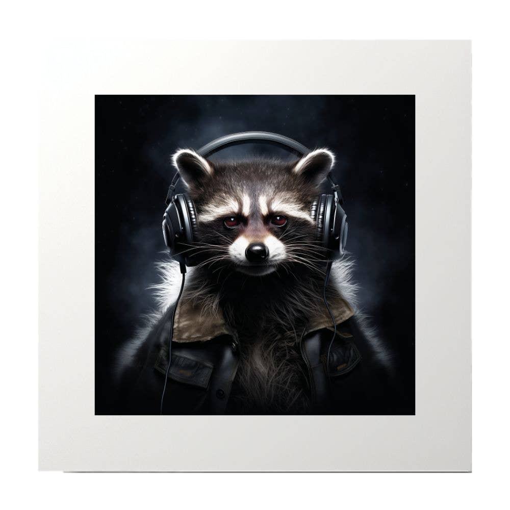 Raccoon Music Art Print