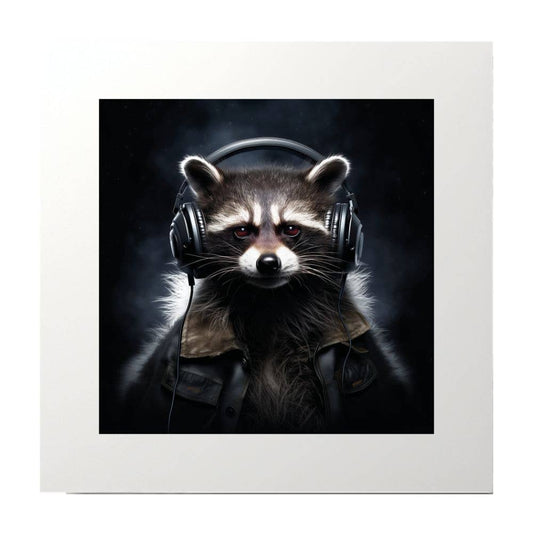 Raccoon Music Art Print