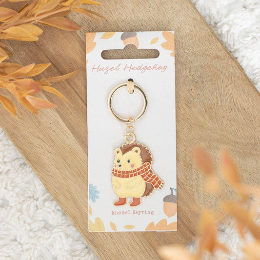 Hazel Hedgehog Autumn Keyring