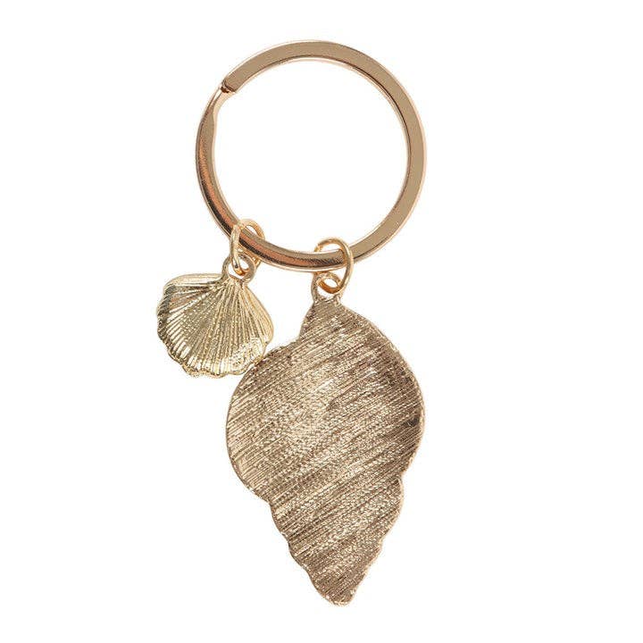 High Tide Beachy Coastal Shell Keyring