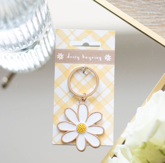 Daisy Enamel Keyring