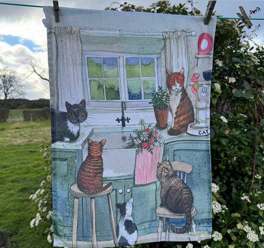 Cats in the Kitchen Tea Towel