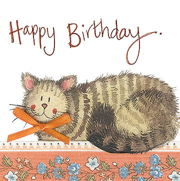 Cat and Bow Greeting Card