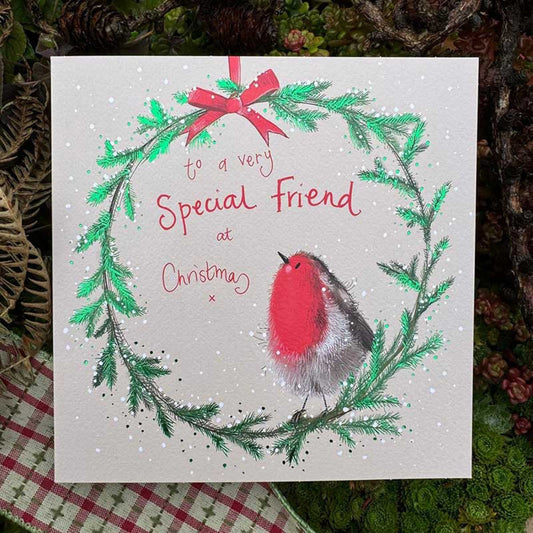 Special Friend Robin Christmas Card