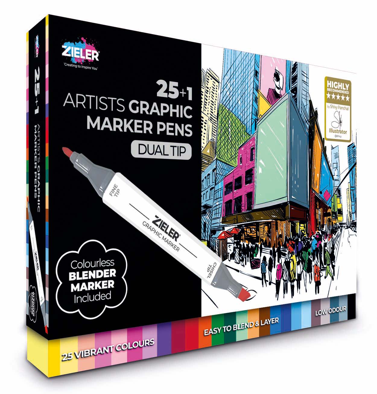 Artists Graphic Marker Pens Set