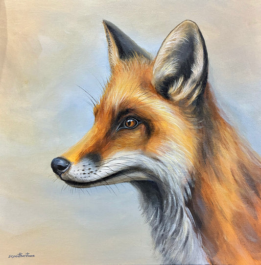 Fox - Framed Canvas Painting