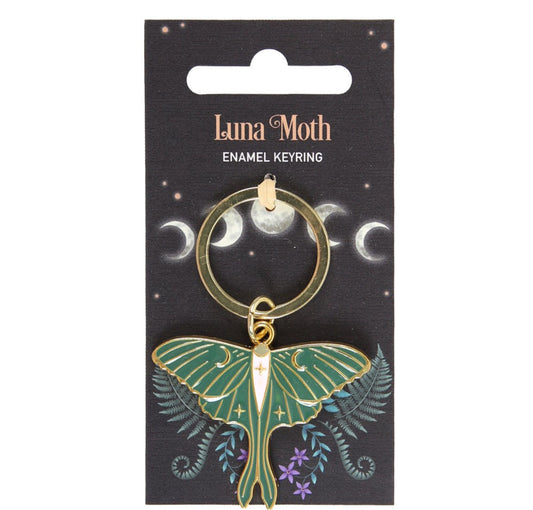 Luna Moth Enamel Keyring