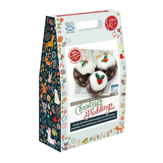 Christmas Puddings Needle Felting Craft Kit