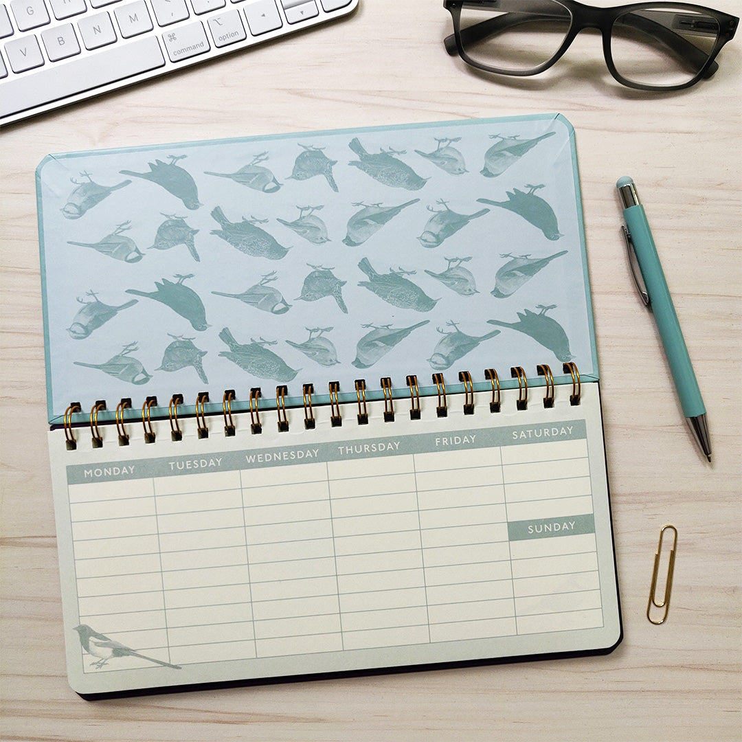 Weekly Planner and Pen Set - Birds