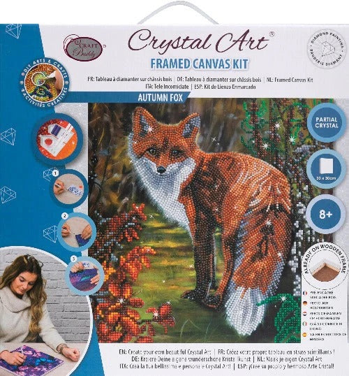 FOX" 30X30CM CRYSTAL ART KIT