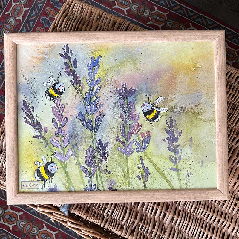 Bee and Lavender Lap Tray